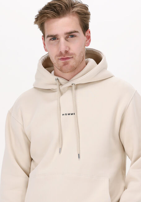 Beige SELECTED HOMME Sweater SLHREGHANKIE HOOD SWEAT EX - large