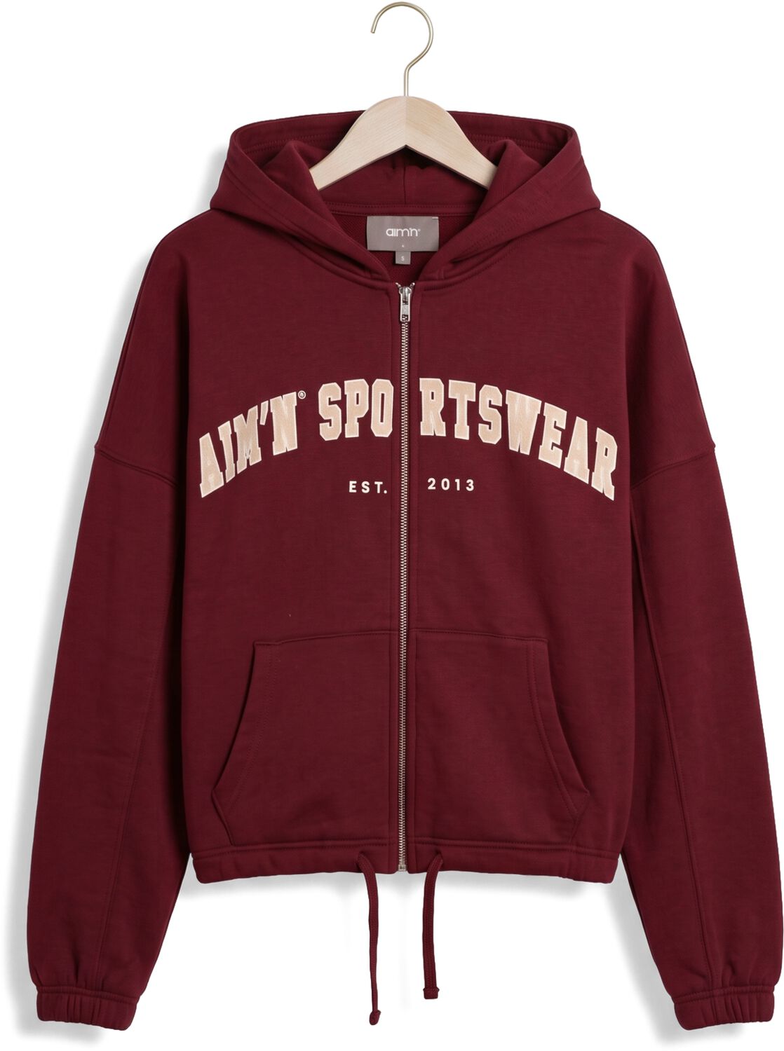 AIM'N Dames Truien & Vesten Varsity Sweat Zip Hood Bordeaux