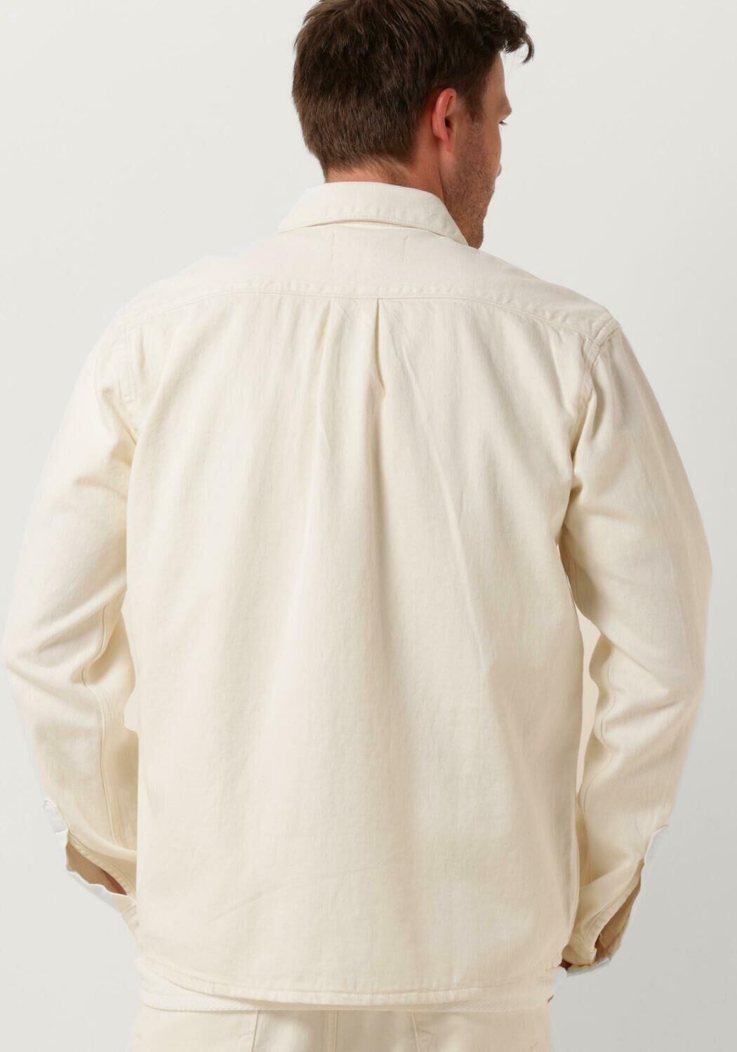SELECTED HOMME Heren Overshirts Slhchris 5422 Ls Ecru Hemp Shirt Ecru