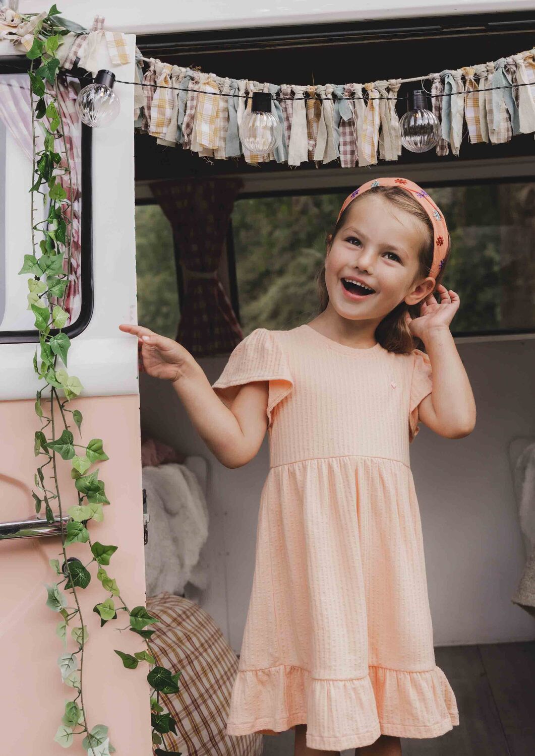 Lichtroze LOOXS Little Mini jurk 2511-7815 - large