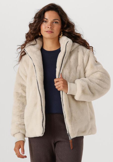 Beige MOSCOW Faux fur jas 08-08-EVELYN-3 - large