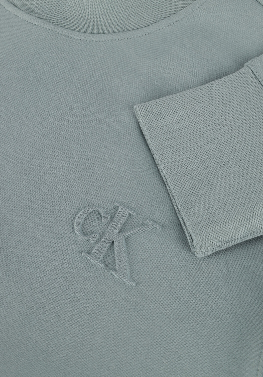 Grijze CALVIN KLEIN Trui INTERLOCK CREW NECK - large