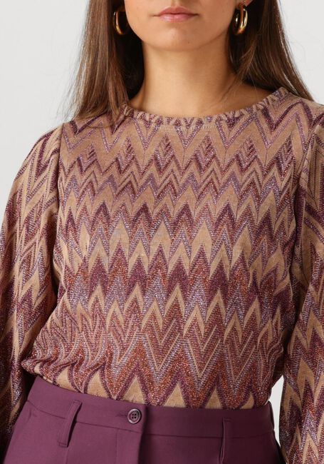 Multi SUMMUM Top TOP LONG SLEEVE ZIG ZAG LUREX - large