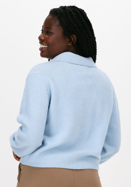 Lichtblauwe MOS MOSH Vest MIZANA KNIT CARDIGAN - large