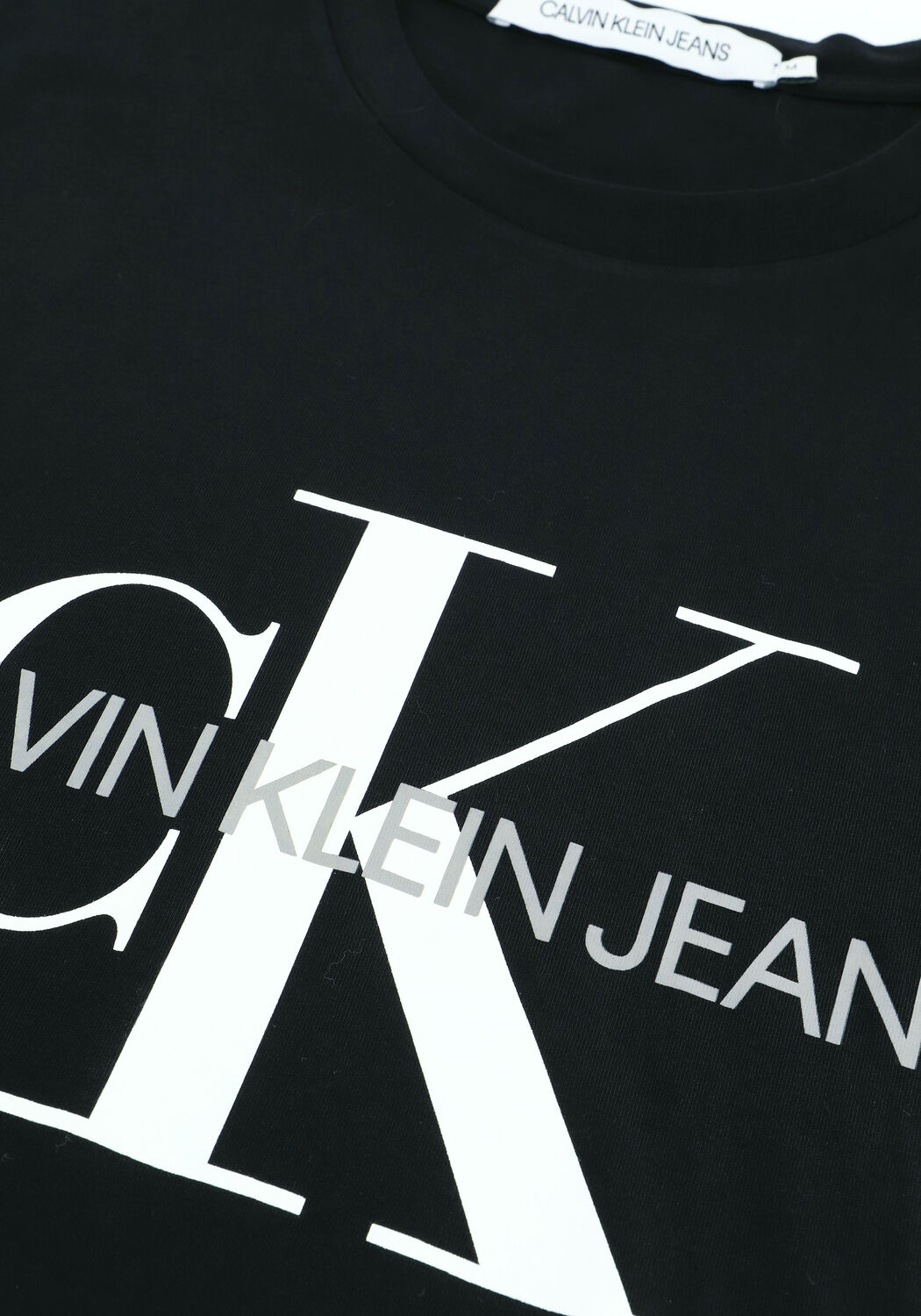 Zwarte CALVIN KLEIN T-shirt ICONIC MONOGRAM SS SLIM TEE - large