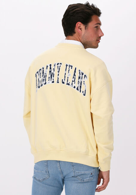 Gele TOMMY JEANS Sweater TJM COLLEGIATE CREW - large