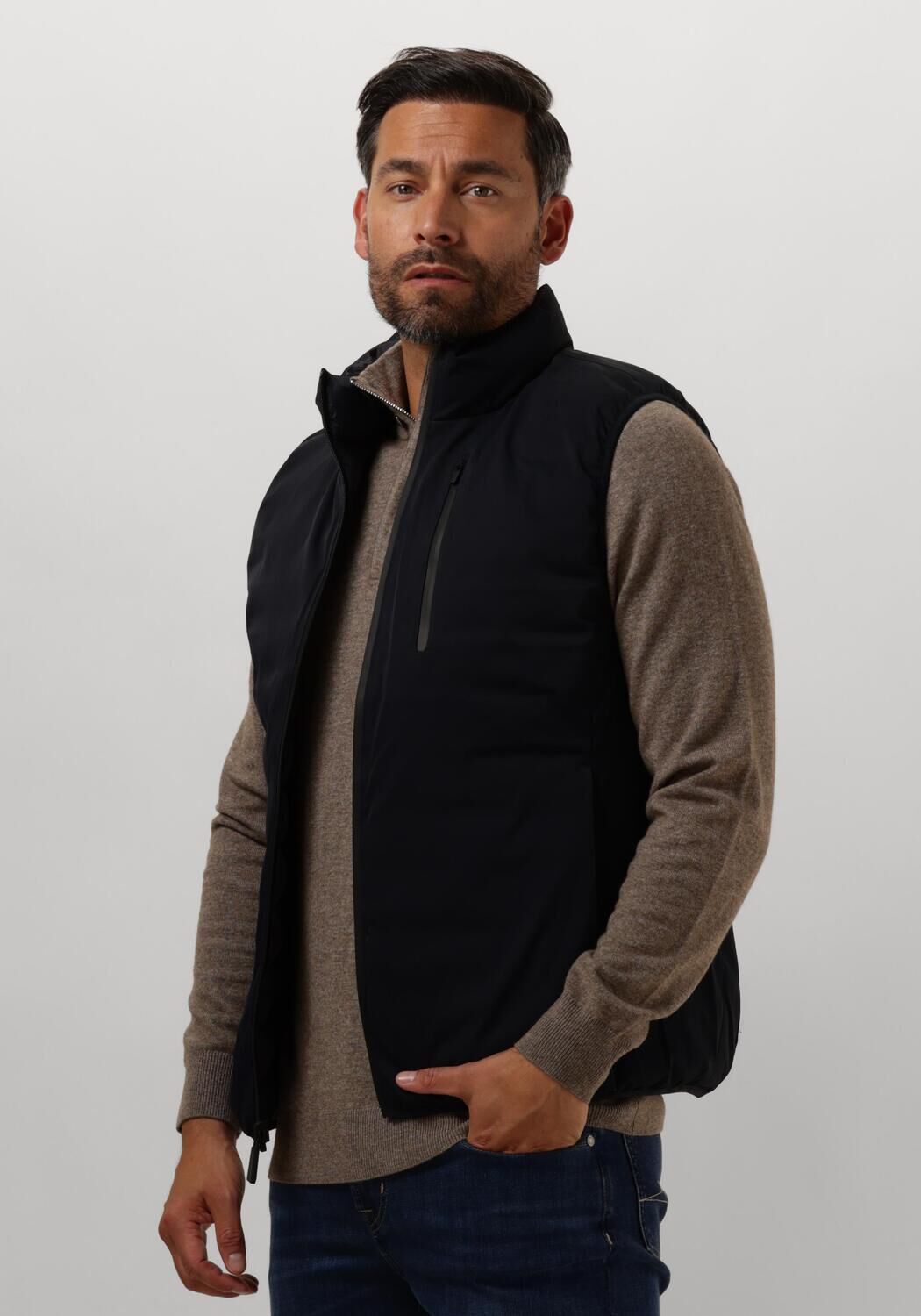 Profuomo Blauwe Eco-Down Jas voor Mannen Blue Heren