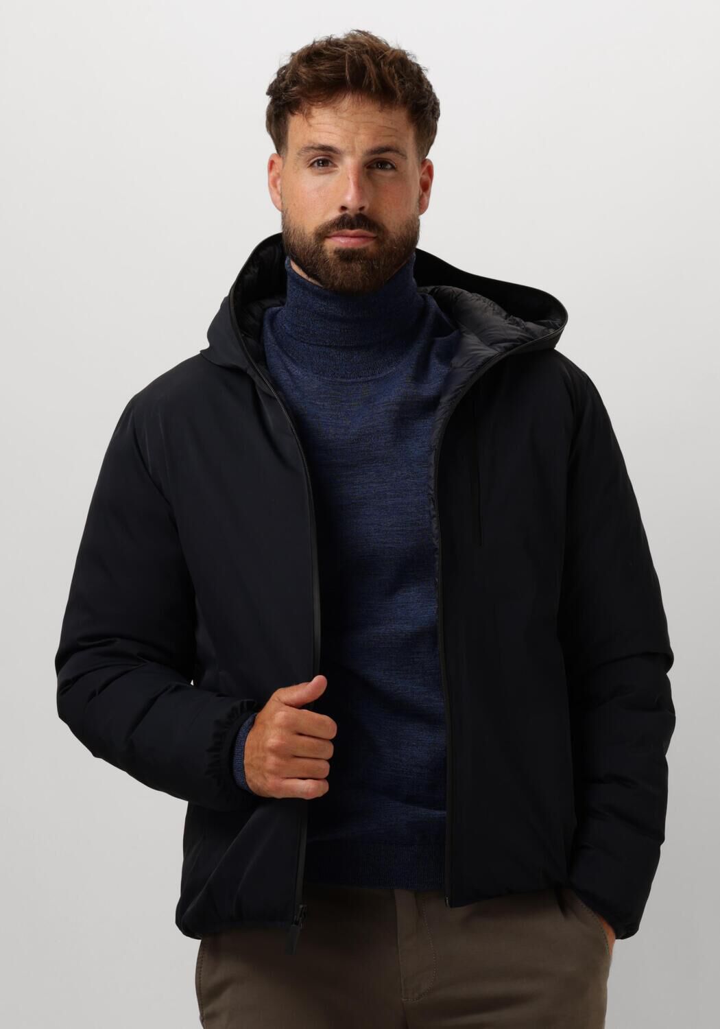 PROFUOMO Heren Jassen Outerw Ecodwn Rev.bmbr Blauw