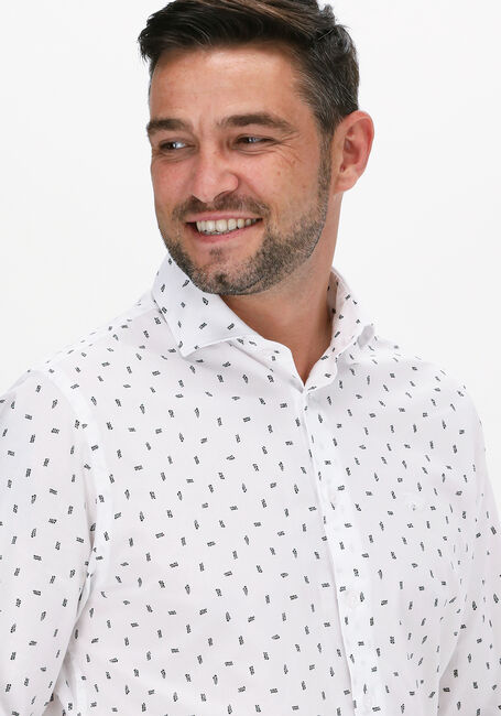 Witte VANGUARD Casual overhemd LONG SLEEVE SHIRT PRINT ON FIN - large