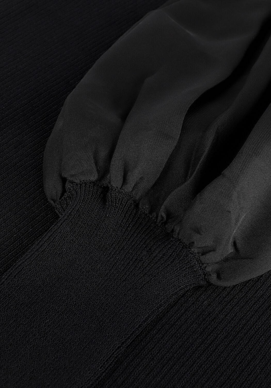 Zwarte Y.A.S. Midi jurk YASMELANIE LS KNIT DRESS - large