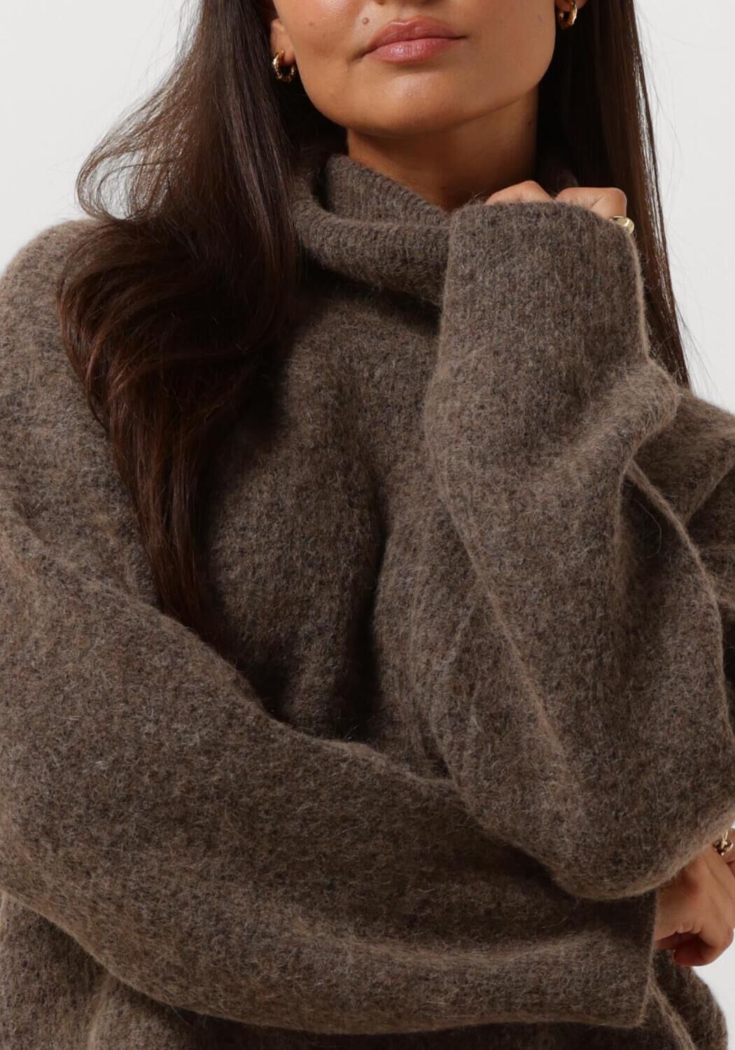 GESTUZ Dames Truien & Vesten Alphagz Rollneck Taupe