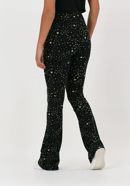 Zwarte COLOURFUL REBEL Flared broek COSMIC PEACHED FLARE PANTS - large