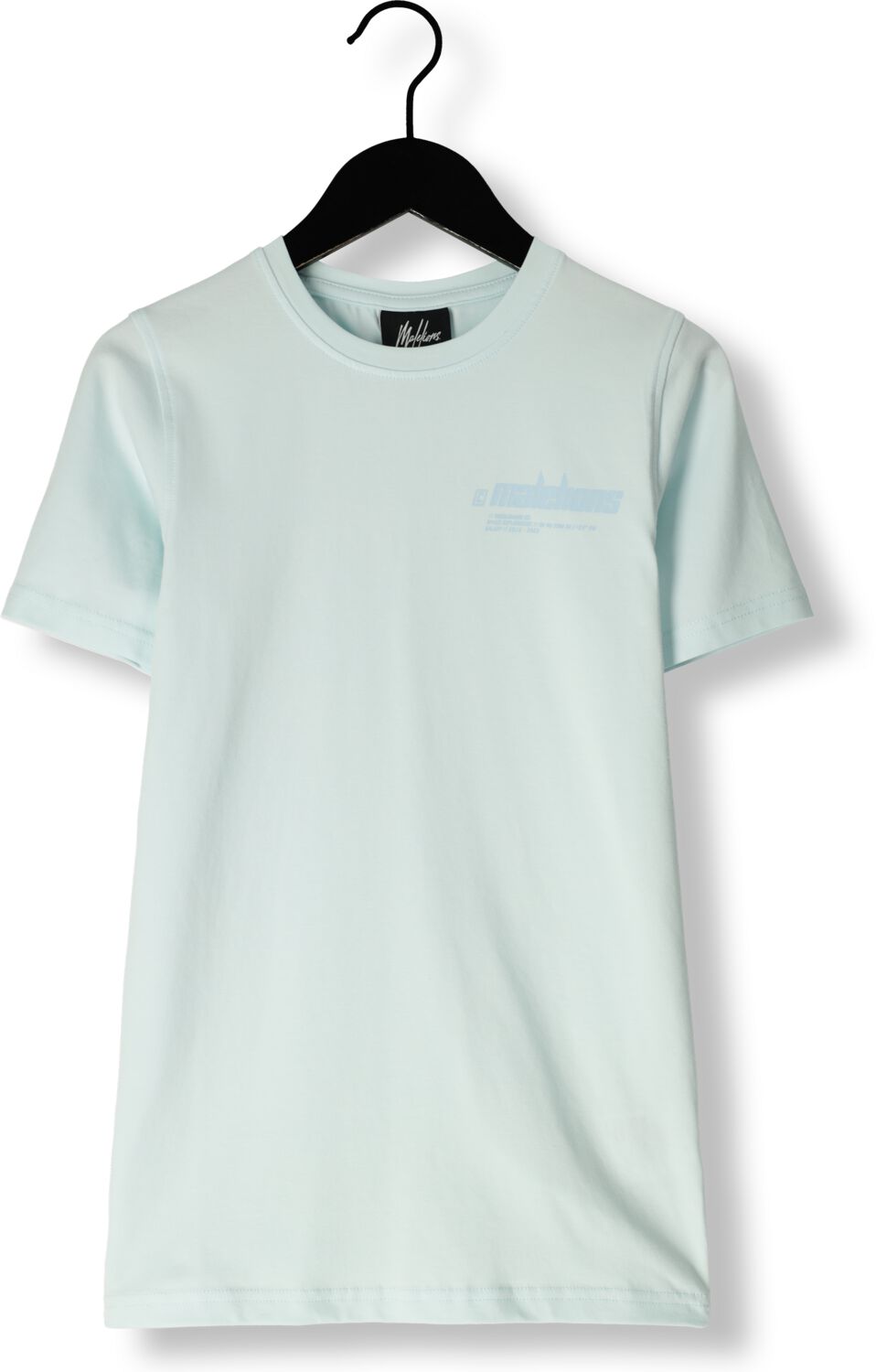 Malelions T-shirt Worldwide met logo blauw Jongens Stretchkatoen Ronde hals 140