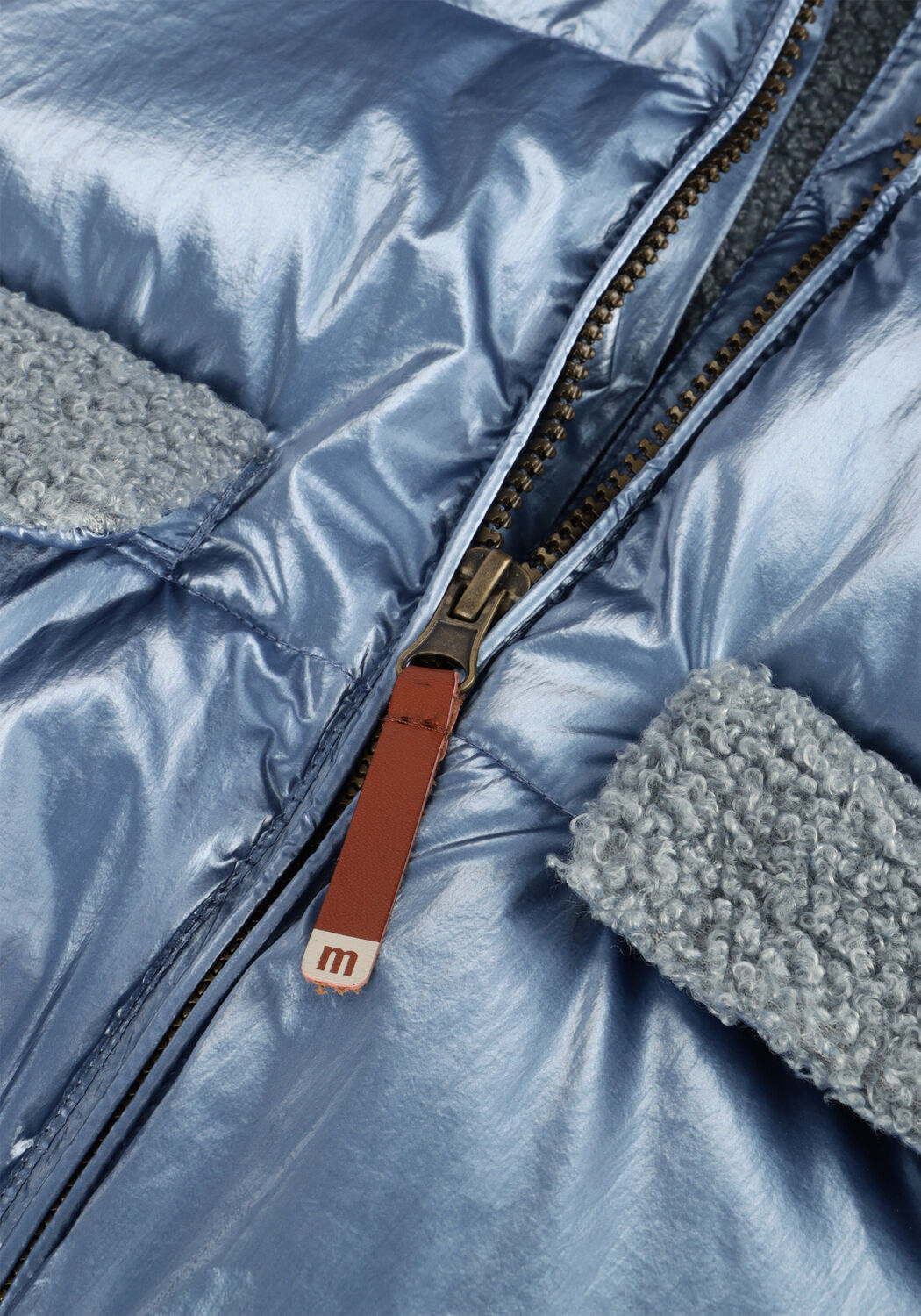 Lichtblauwe MOODSTREET Gewatteerde jas WINTERJACKET JULIE - large