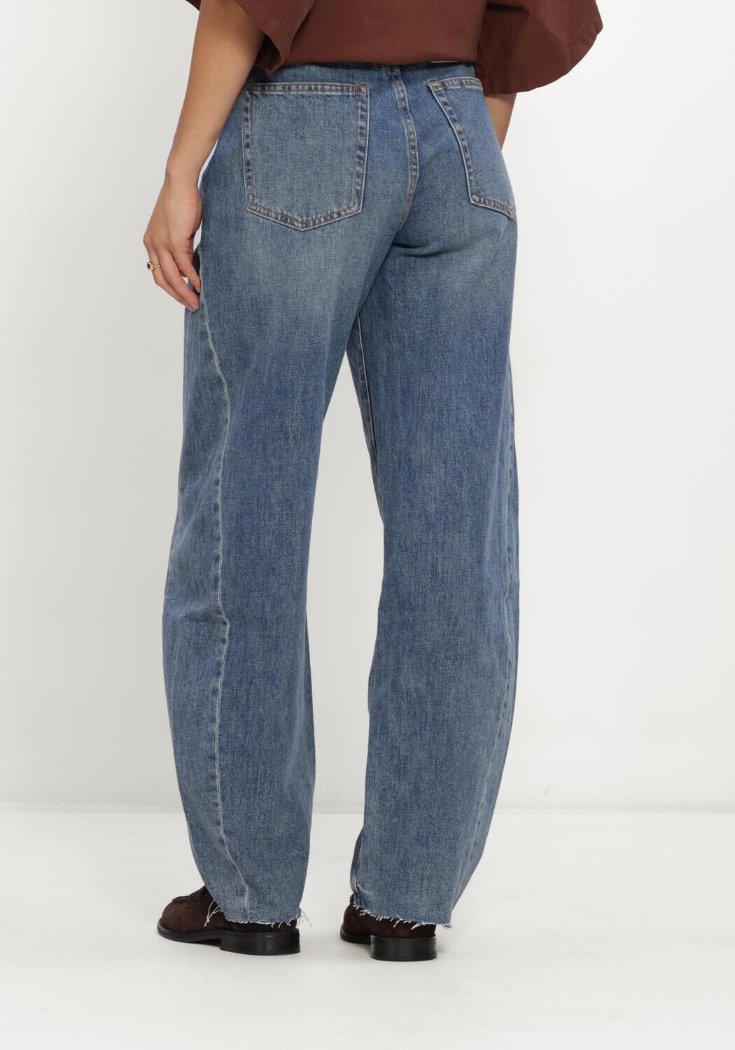 Blauwe CATWALK JUNKIE Wide jeans SUPER BARREL FIT JEANS - large