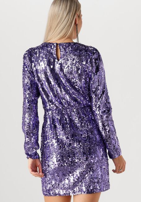 Paarse SELECTED FEMME Mini jurk SLFARI-COLYN LS SHORT SEQUINS - large