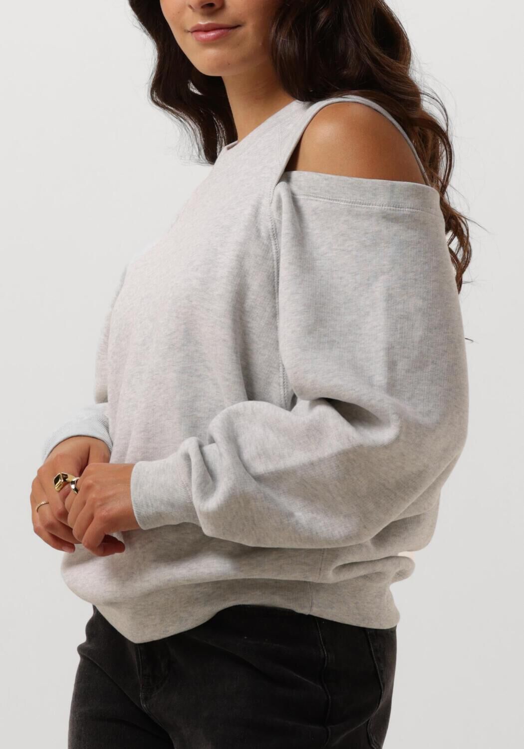CATWALK JUNKIE Dames Truien & Vesten Relaxed Open Shoulder Sweater Grijs