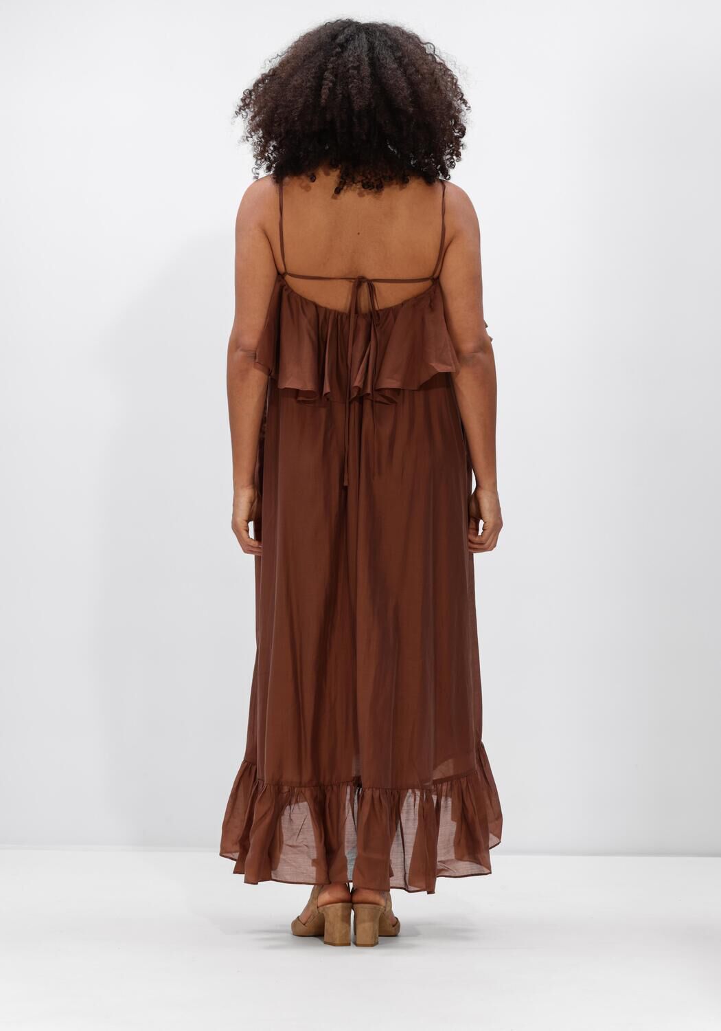 Bruine DEVOTION Maxi jurk AURA - large
