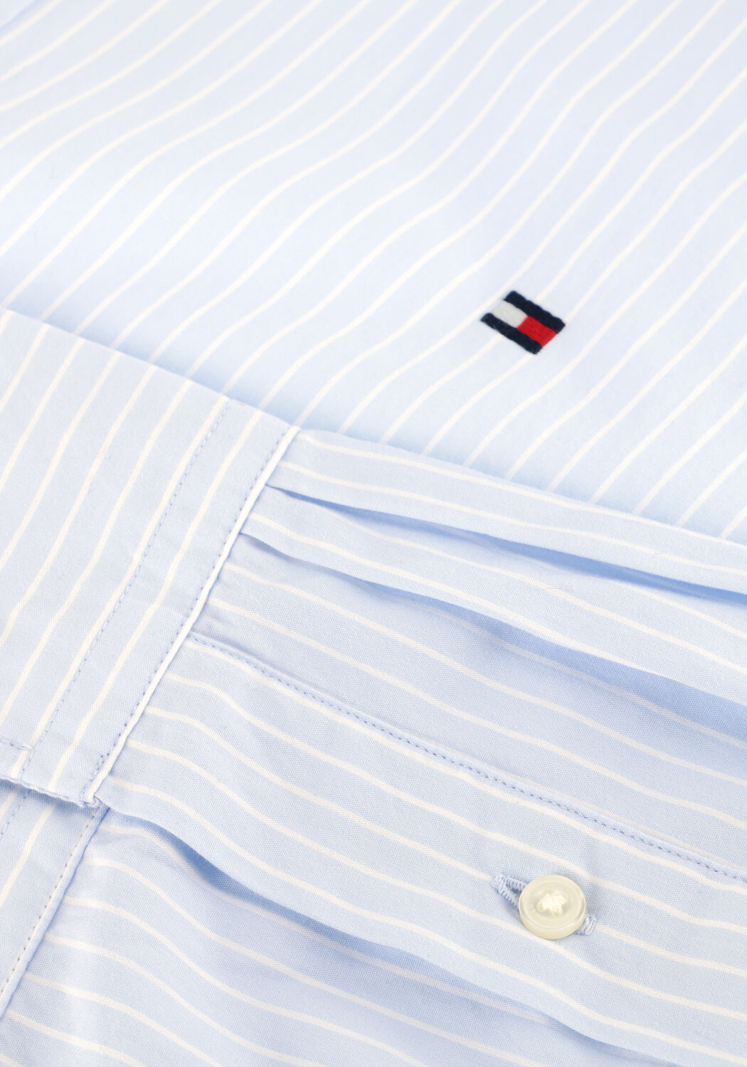 Lichtblauwe TOMMY HILFIGER Casual overhemd CORE HAIRLINE POPLIN RF SHIRT - large