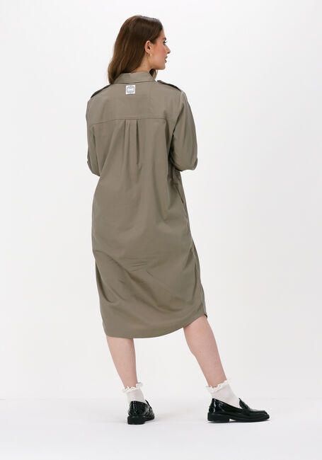 Khaki LEVETE ROOM Midi jurk ISLA SOLID 44 DRESS - large