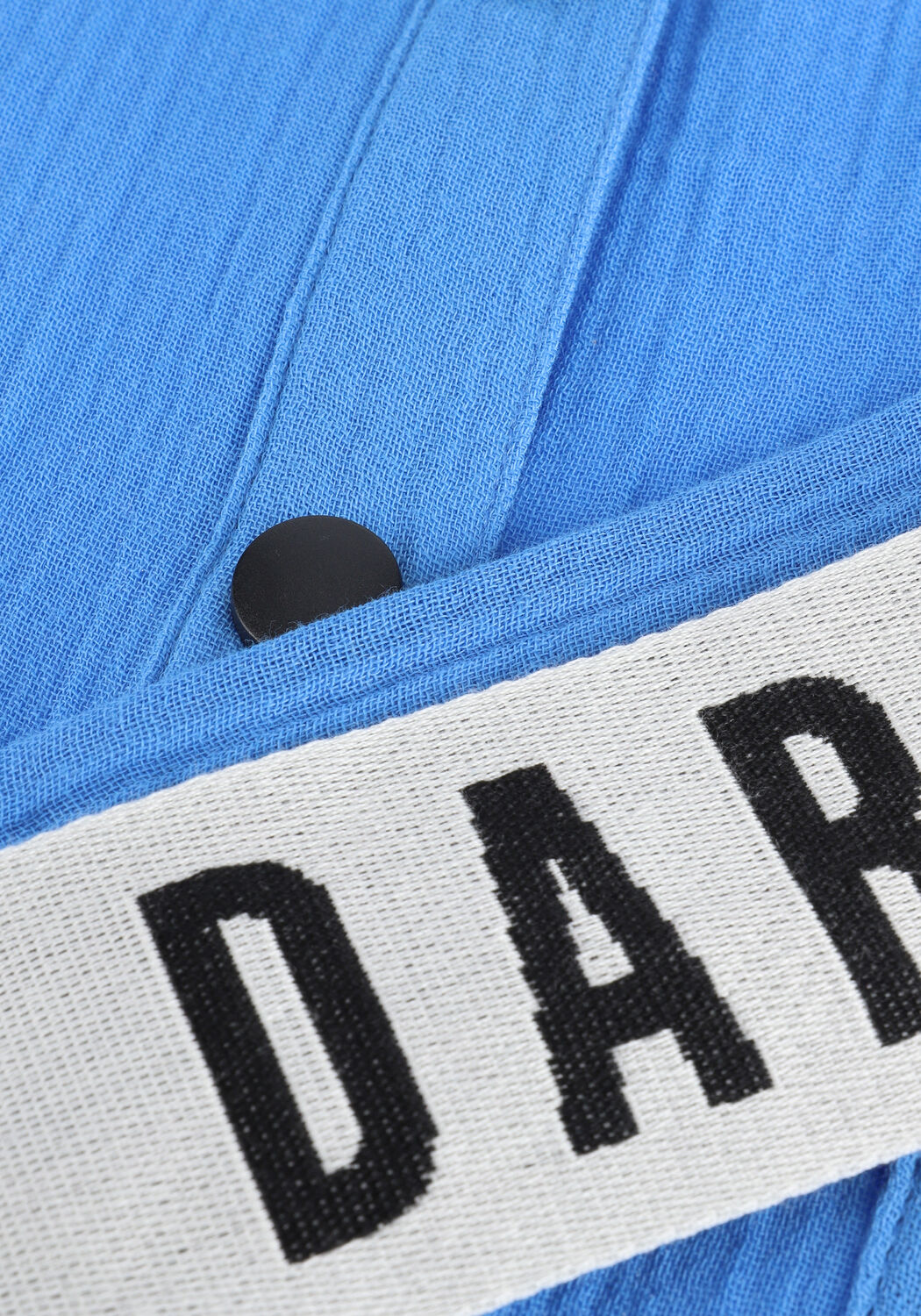 Blauwe POM AMSTERDAM Mini jurk MUSLIN - large