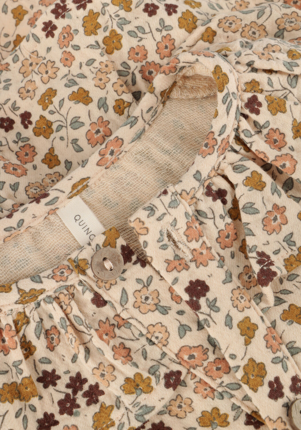 Beige QUINCY MAE Jurken RUFFLE COLLAR BUTTON DRESS - large