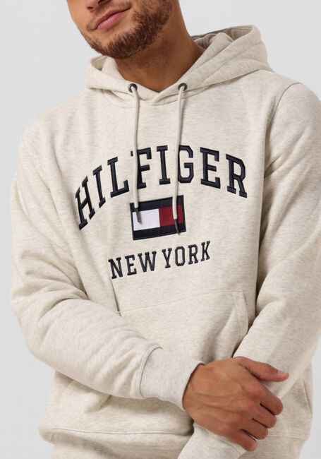 Lichtgrijze TOMMY HILFIGER Trui MODERN VARSITY HOODY - large