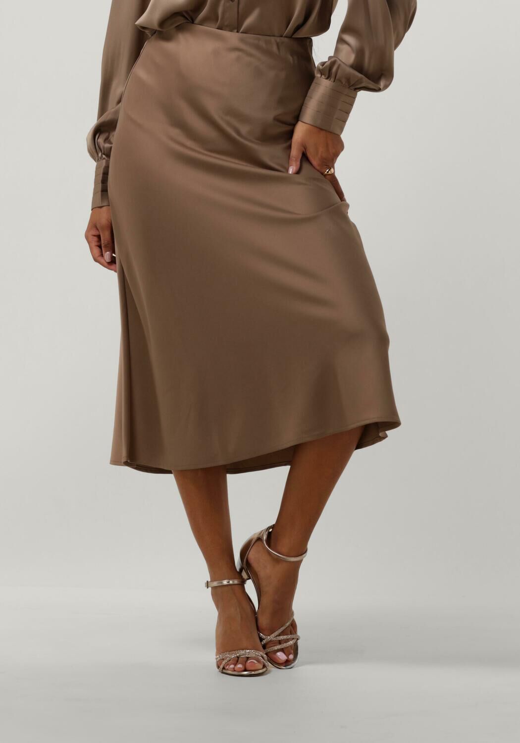 Y.A.S. Dames Rokken Yaspella Hw Midi Skirt S. Bruin