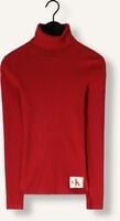 Rode CALVIN KLEIN Coltrui WOVEN LABEL ROLL NECK Rode CALVIN KLEIN Coltrui WOVEN LABEL ROLL NECK - medium