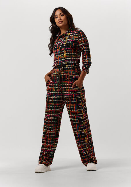 Zwarte VANILIA Blouse COLOURED CHECK POLO - large