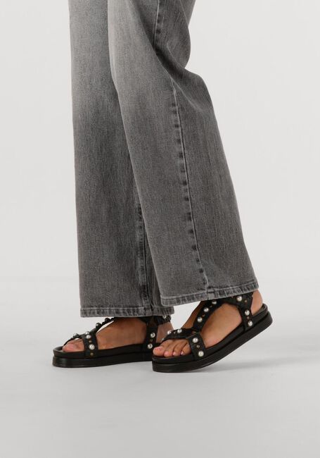 Zwarte BLASZ Platte sandalen SARAN-14 - large