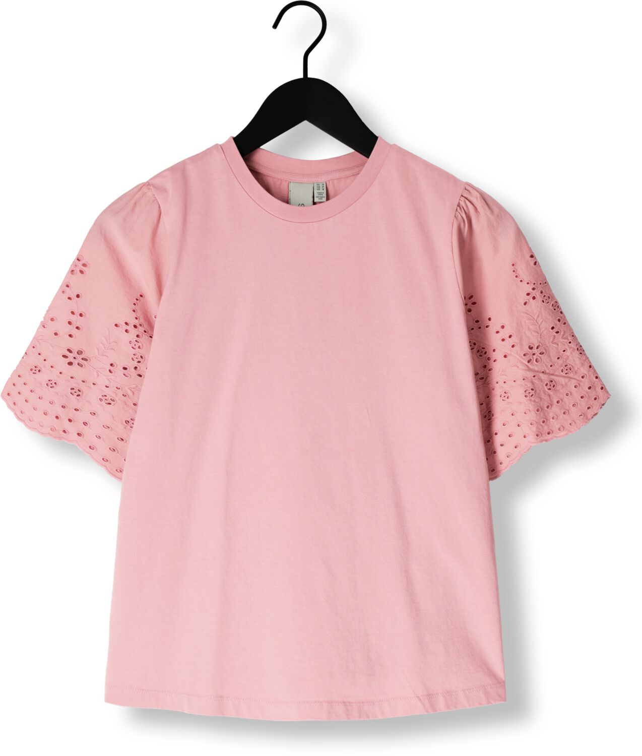 Y.A.S. Dames Tops & T-shirts Yaslex Ss Top W. Emb Sleeves S. Noos Roze
