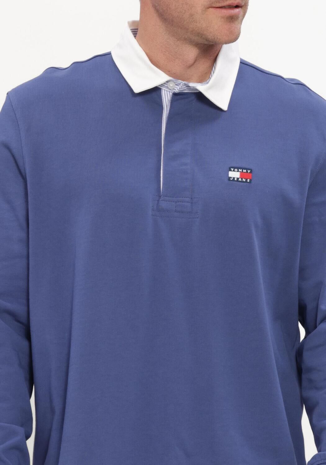 Blauwe TOMMY JEANS Polo TJM RLX ESS BADGE RUGBY EXT - large