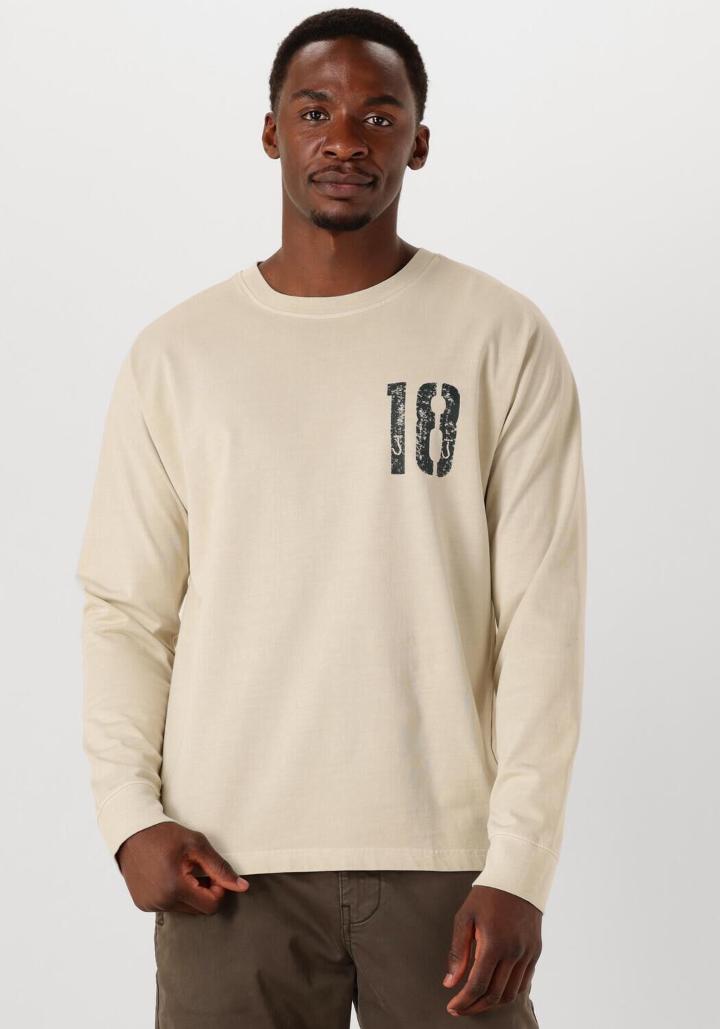 BUTCHER OF BLUE Heren Polo's & T-shirts Army 18 Bob Loose Tee Ls Beige