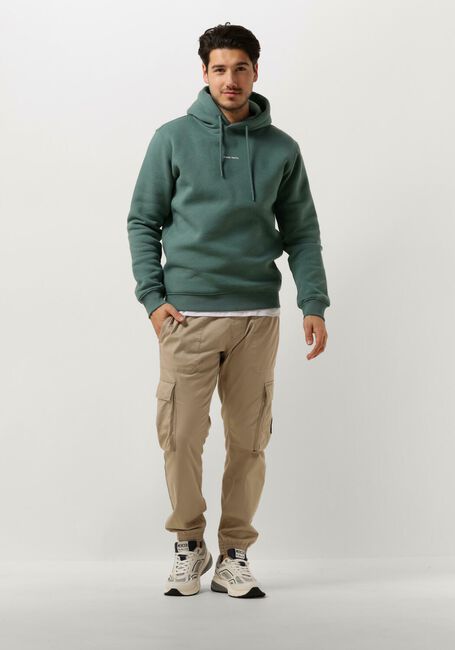 Groene PURE PATH Trui HOODIE WITH FRONT AND TRIANGLE BACK PRINT - large