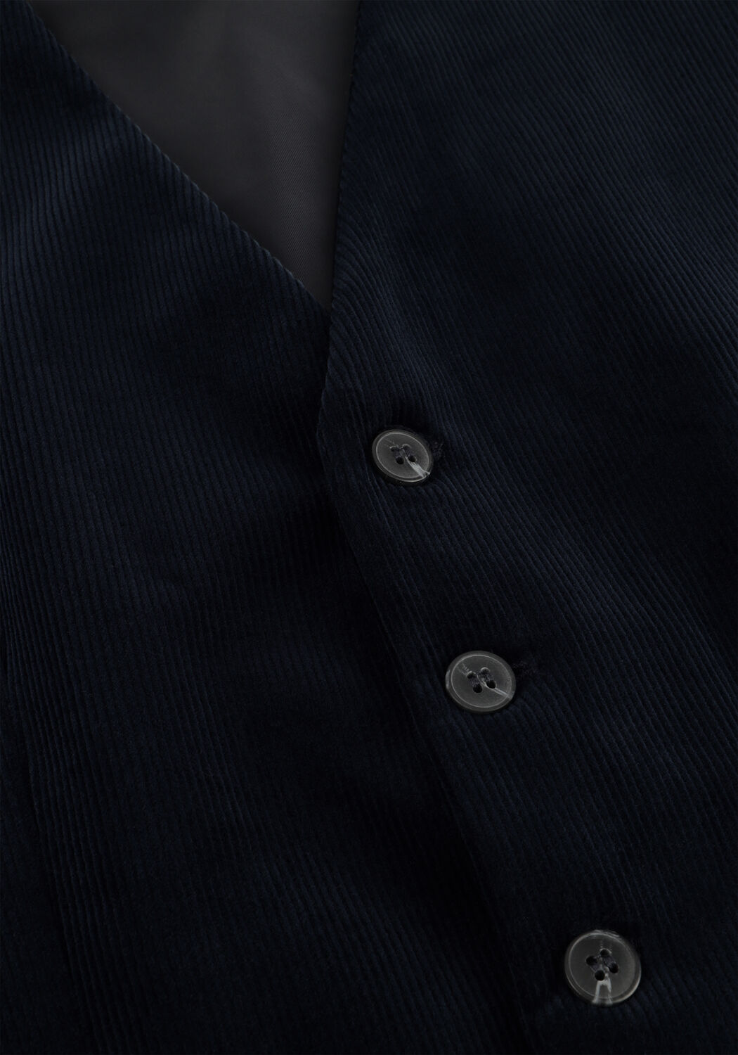 Donkerblauwe SELECTED MEN Gilet SLHREG-DUCA CORDUROY - large