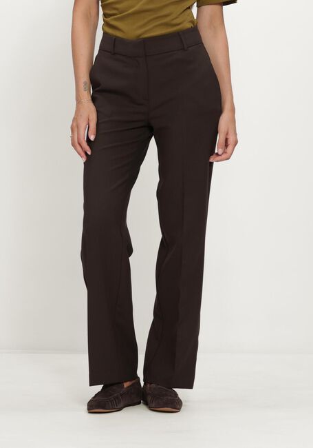 Bruine SELECTED WOMEN Pantalon SLFRITA MW WIDE PANT MEL - large
