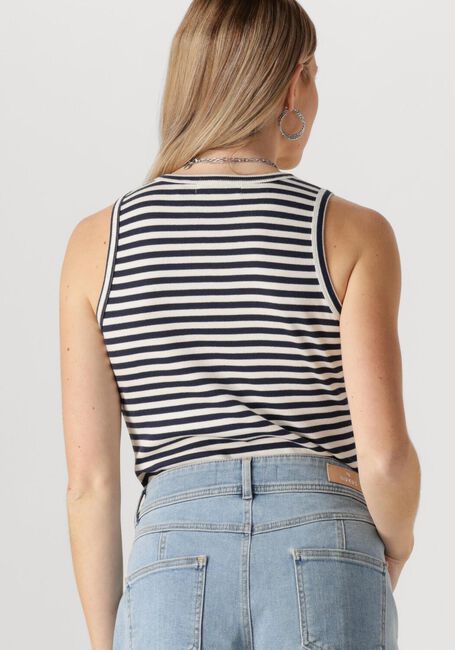 Donkerblauwe NUKUS T-shirt STEFANIA SINGLET STRIPES - large