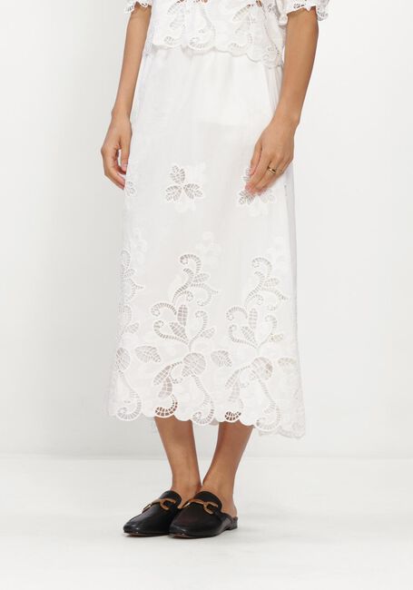 Witte NEO NOIR Rokken YARA LONG EMB SKIRT - large