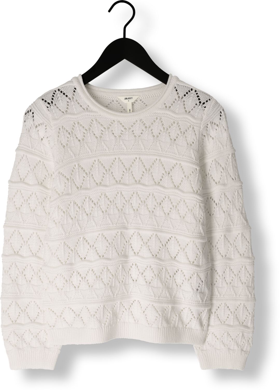 OBJECT Dames Truien & Vesten Objliva L s O-neck Knit Pullover Wit