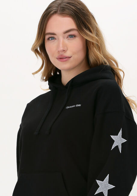 Zwarte COLOURFUL REBEL Sweater STAR TOWELLING OVERSIZED HOODI - large