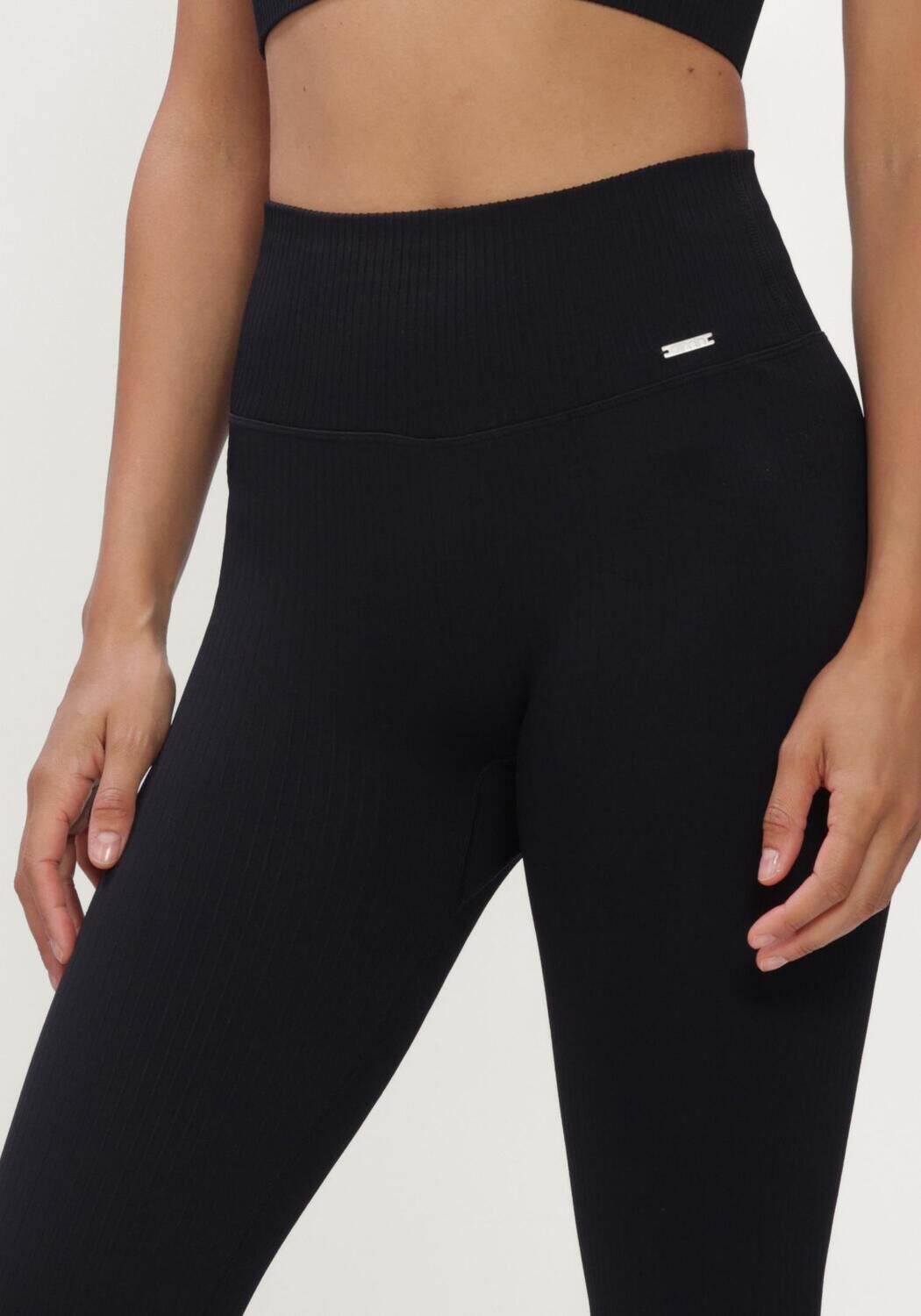 Zwarte AIM'N Sportleggings RIBBED SEAMLESS TIGHTS - large