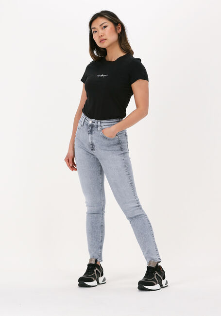 Zwarte CALVIN KLEIN T-shirt MONOGRAM LOGO SLIM TEE - large