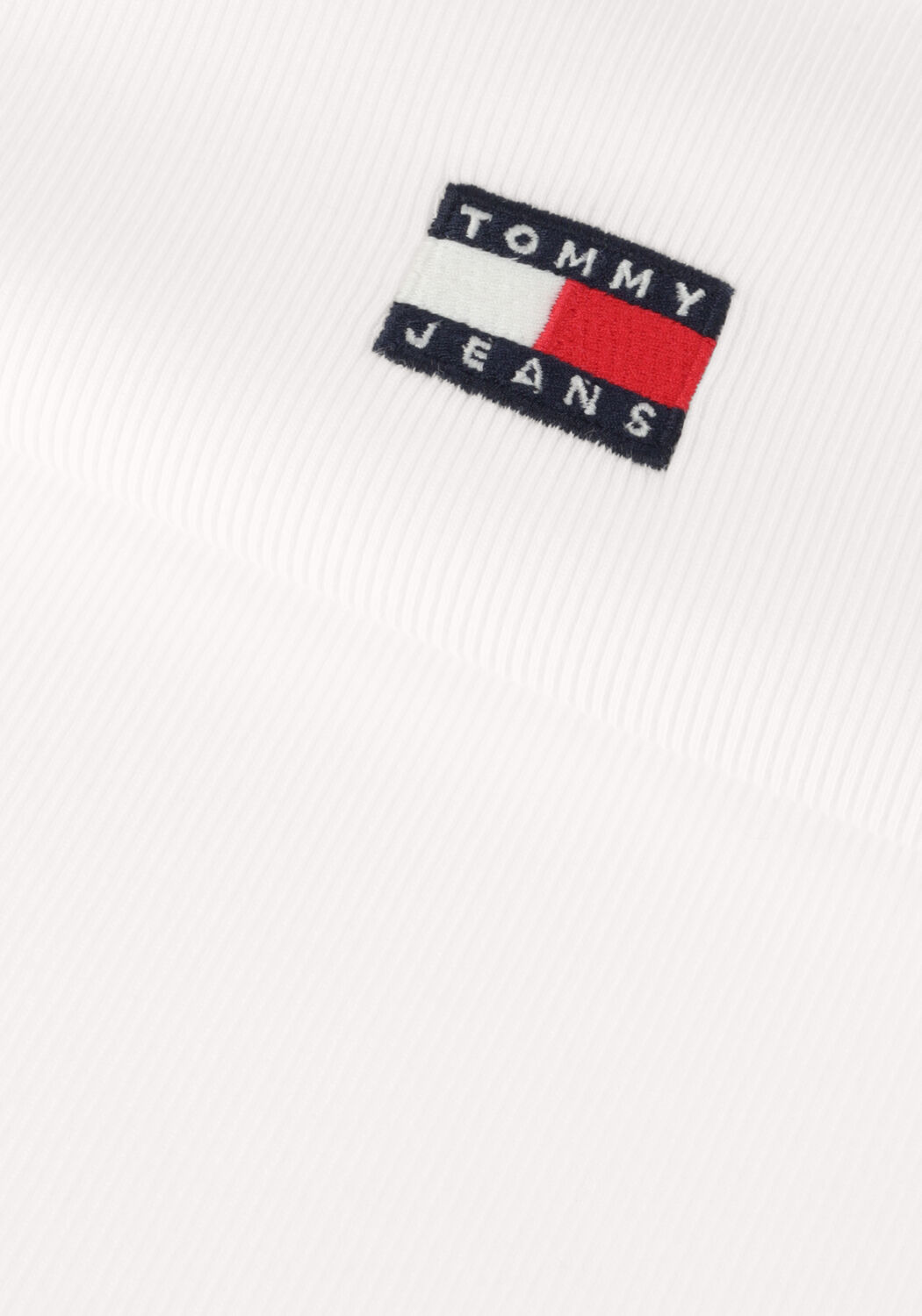 Witte TOMMY JEANS T-shirt TWJ SLIM BADGE RIB TEE - large