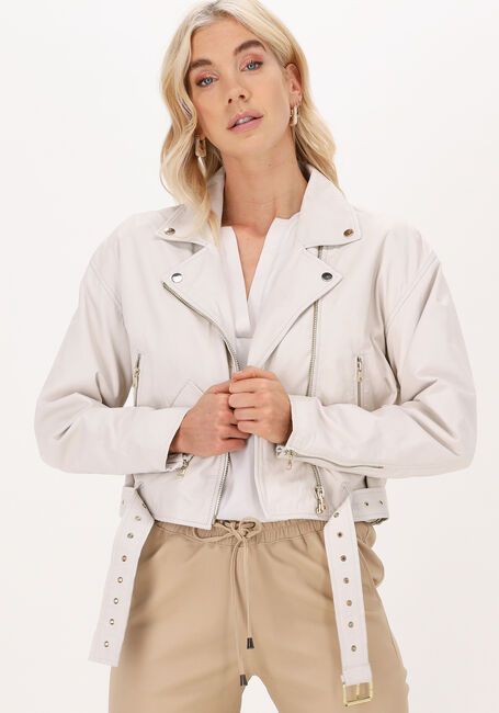 Witte IBANA Leren jas BALMER - large