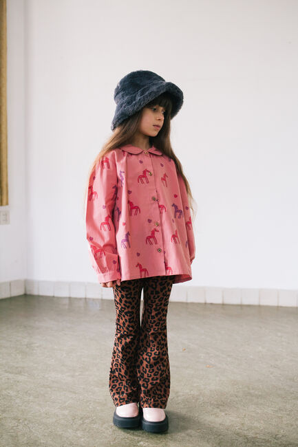 Bruine DAILY BRAT Flared broek LEOPARD FLARED PANTS Bruine DAILY BRAT Flared broek LEOPARD FLARED PANTS - large