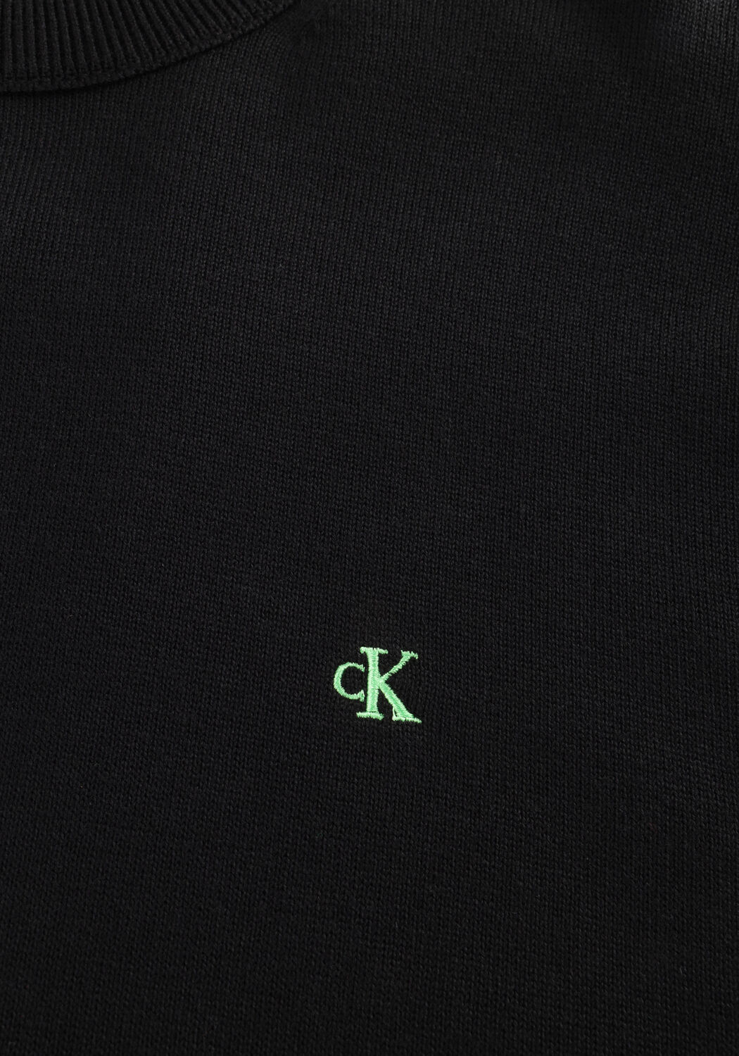 Zwarte CALVIN KLEIN Trui LS EZ COTTON CREWNK SWEATER 12GG - large