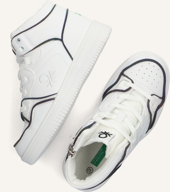 Witte BENETTON Hoge sneakers REFLECTIVE Witte BENETTON Hoge sneakers REFLECTIVE - large