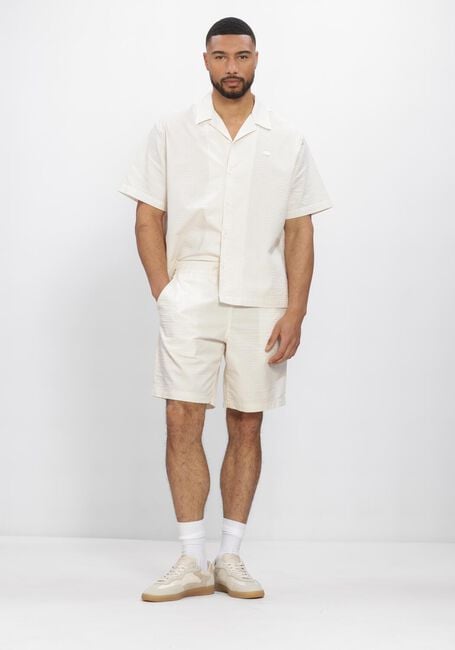 Ecru LACOSTE Casual overhemd RELAXED FIT WAFFLE TEXTURE SHIRT - large