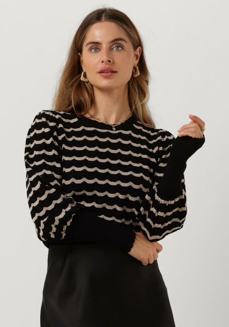 Zwarte NEO NOIR Blouses DARY STITCH KNIT BLOUSE - large
